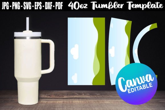 Download 40oz Tumbler Template Canva Editable - Premium Resources