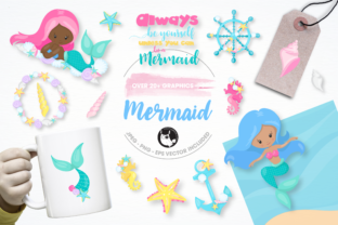 Download Be a Mermaid Graphics and Illustrations - Mermaid graphics Collection